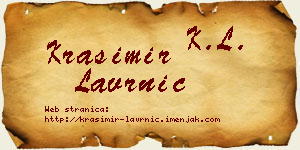 Krasimir Lavrnić vizit kartica